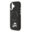 Karl Lagerfeld PU Karl and Choupette Heads Pins MagSafe tok iPhone 17 készülékhez fekete
