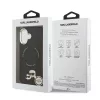 Karl Lagerfeld PU Karl and Choupette Heads Pins MagSafe tok iPhone 17 készülékhez fekete