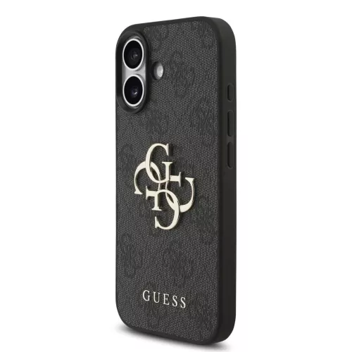 Guess PU 4G Metal Logo pántos tok iPhone 17 készülékhez fekete