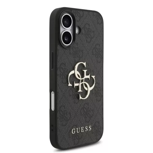 Guess PU 4G Metal Logo pántos tok iPhone 17 készülékhez fekete