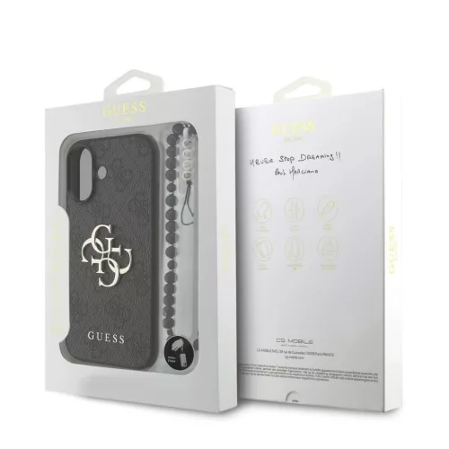 Guess PU 4G Metal Logo pántos tok iPhone 17 készülékhez fekete