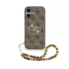 Guess PU 4G Metal Logo Strap tok iPhone 17 készülékhez barna