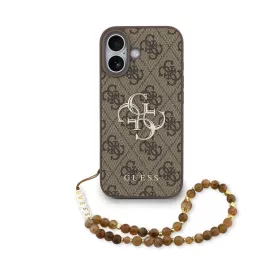   Guess PU 4G Metal Logo Strap tok iPhone 17 készülékhez barna