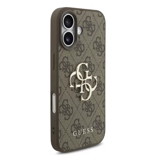 Guess PU 4G Metal Logo Strap tok iPhone 17 készülékhez barna