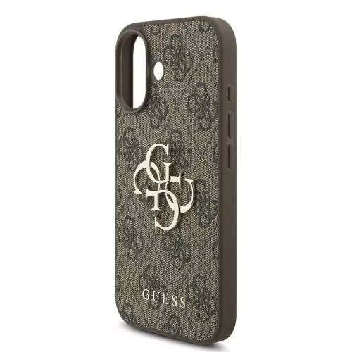 Guess PU 4G Metal Logo Strap tok iPhone 17 készülékhez barna
