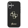 Guess PU Fixed Glitter 4G Metal Logo Tok iPhone 17 készülékhez fekete