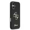 Guess PU Fixed Glitter 4G Metal Logo Tok iPhone 17 készülékhez fekete