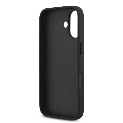 Guess PU Fixed Glitter 4G Metal Logo Tok iPhone 17 készülékhez fekete