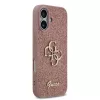 Guess PU Fixed Glitter 4G Metal Logo tok iPhone 17 készülékhez rózsaszín