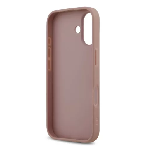 Guess PU Fixed Glitter 4G Metal Logo tok iPhone 17 készülékhez rózsaszín