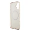 Guess IML Flowers Allover Strap MagSafe tok iPhone 17 készülékhez rózsaszín