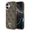 Guess PU Leather 4G Triangle Logo Gold Frame MagSafe tok iPhone 17 készülékhez barna
