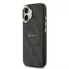 Guess PU bőr 4G Gold Frame MagSafe tok iPhone 17 készülékhez fekete