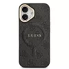Guess PU bőr 4G Gold Frame MagSafe tok iPhone 17 készülékhez fekete