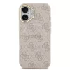 Guess PU Leather 4G Gold Frame MagSafe tok iPhone 17 készülékhez, rózsaszín