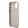 Guess PU Leather 4G Gold Frame MagSafe tok iPhone 17 készülékhez, rózsaszín
