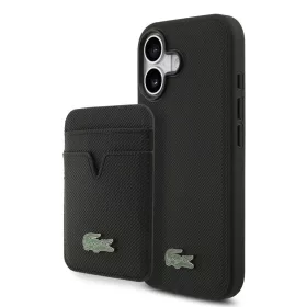   Lacoste Iconic Petit Pique MagSafe tok + pénztárca iPhone 17 készülékhez fekete