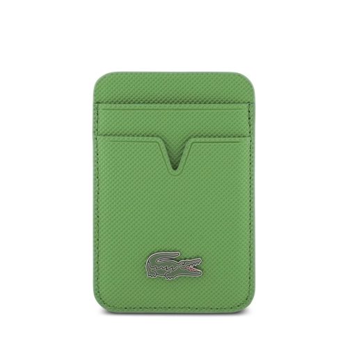 Lacoste Iconic Petit Pique MagSafe tok + pénztárca iPhone 17 Pro Max készülékhez zöld