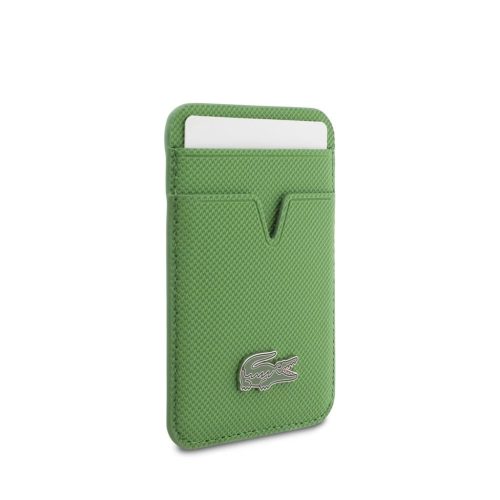 Lacoste Iconic Petit Pique MagSafe tok + pénztárca iPhone 17 Pro Max készülékhez zöld