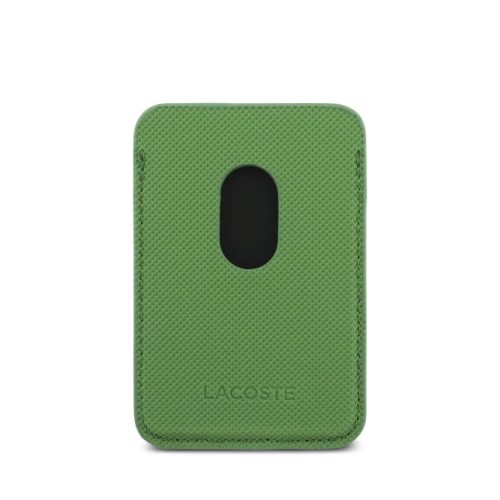 Lacoste Iconic Petit Pique MagSafe tok + pénztárca iPhone 17 Pro Max készülékhez zöld