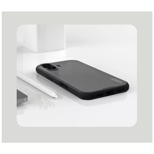 Nillkin Super Frosted PRO tok Apple iPhone 17 készülékhez átlátszó fekete