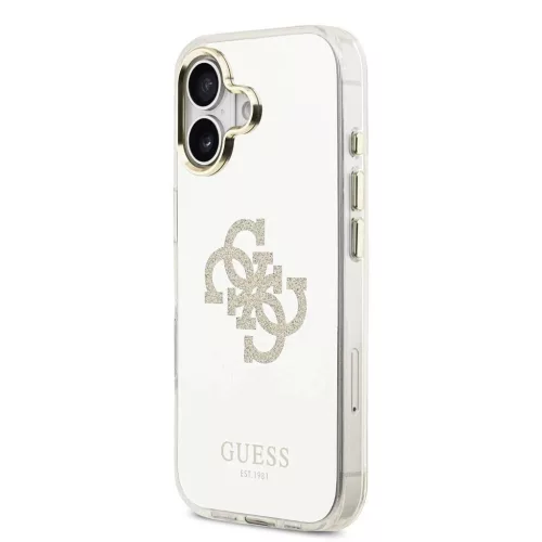 Guess PC/TPU Mirror 4G Glitter Logo MagSafe tok iPhone 17 készülékhez arany