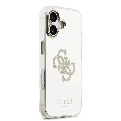 Guess PC/TPU Mirror 4G Glitter Logo MagSafe tok iPhone 17 készülékhez arany