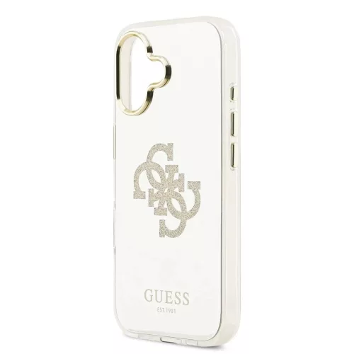 Guess PC/TPU Mirror 4G Glitter Logo MagSafe tok iPhone 17 készülékhez arany