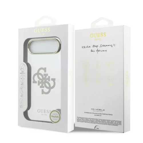 Guess PC/TPU Mirror 4G Glitter Logo MagSafe tok iPhone Air készülékhez arany