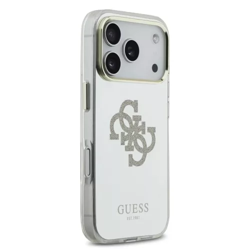 Guess PC/TPU Mirror 4G Glitter Logo MagSafe tok iPhone 17 Pro készülékhez arany