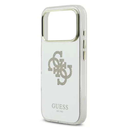 Guess PC/TPU Mirror 4G Glitter Logo MagSafe tok iPhone 17 Pro készülékhez arany