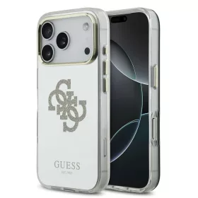   Guess PC/TPU Mirror 4G Glitter Logo MagSafe tok iPhone 17 Pro Max készülékhez arany