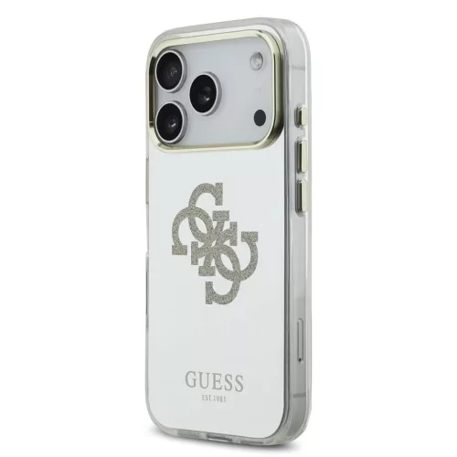 Guess PC/TPU Mirror 4G Glitter Logo MagSafe tok iPhone 17 Pro Max készülékhez arany