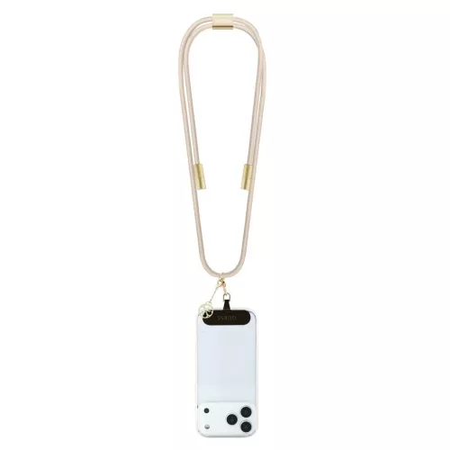 Guess Crossbody Strap 4G Charm töltőkábel USB-C/USB-C bézs