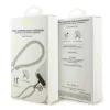 Guess Crossbody Strap 4G Charm töltőkábel USB-C/USB-C bézs