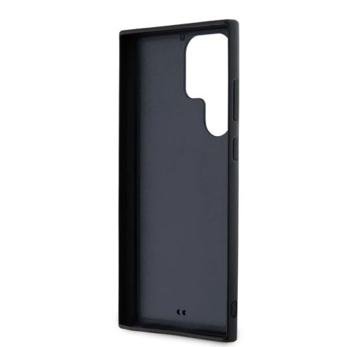 Karl Lagerfeld 3D Rubber Glitter Logo tok Samsung Galaxy S24 Ultra készülékhez fekete