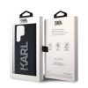 Karl Lagerfeld 3D Rubber Glitter Logo tok Samsung Galaxy S24 Ultra készülékhez fekete