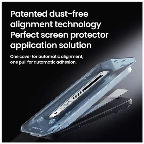 Nillkin Tempered Glass 2.5D CP+ PRO kijelzővédő az Apple iPhone 17 Pro Max készülékhez fekete (alkalmazóval)