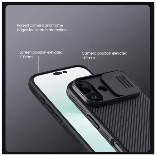 Nillkin CamShield PRO tok Apple iPhone 17 készülékhez sötét zöld