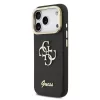 Guess PU Grained 4G Logo Stand Camera Frame tok iPhone 17 Pro készülékhez fekete