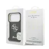Guess PU Grained 4G Logo Stand Camera Frame tok iPhone 17 Pro készülékhez fekete