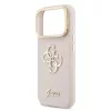 Guess PU Grained 4G Logo Stand Camera Frame tok az iPhone 17 Pro készülékhez rózsaszín