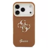 Guess PU Grained 4G Logo állványos, kamerakeretes tok iPhone 17 Pro készülékhez barna