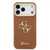 Guess PU bőrhatású 4G Logó állványos kamerakeretes tok iPhone 17 Pro Max készülékhez barna