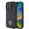 Guess PU 4G Strass Triangle Metal Logo tok iPhone 16 Pro Max készülékhez fekete