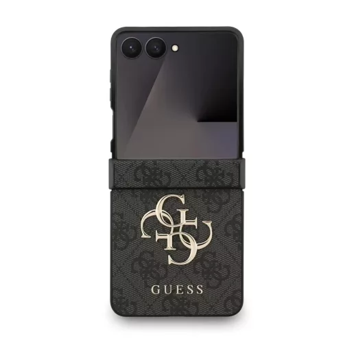 Guess PU 4G Metal Logo tok Samsung Galaxy Z Flip 7 készülékhez szürke