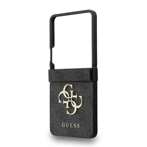 Guess PU 4G Metal Logo tok Samsung Galaxy Z Flip 7 készülékhez szürke