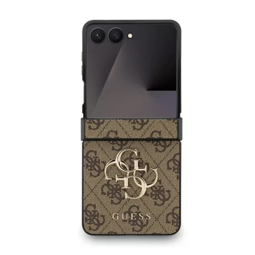 Guess PU 4G Metal Logo tok Samsung Galaxy Z Flip 7 készülékhez barna
