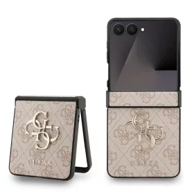   Guess PU 4G Metal Logo tok Samsung Galaxy Z Flip 7 készülékhez rózsaszín