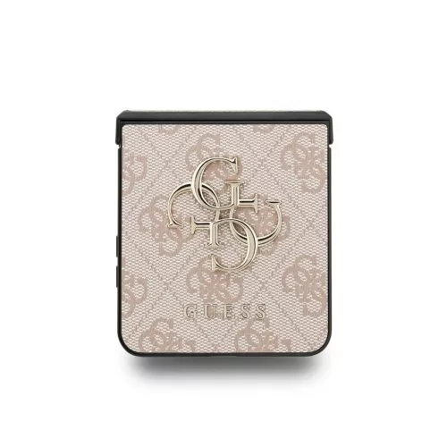 Guess PU 4G Metal Logo tok Samsung Galaxy Z Flip 7 készülékhez rózsaszín